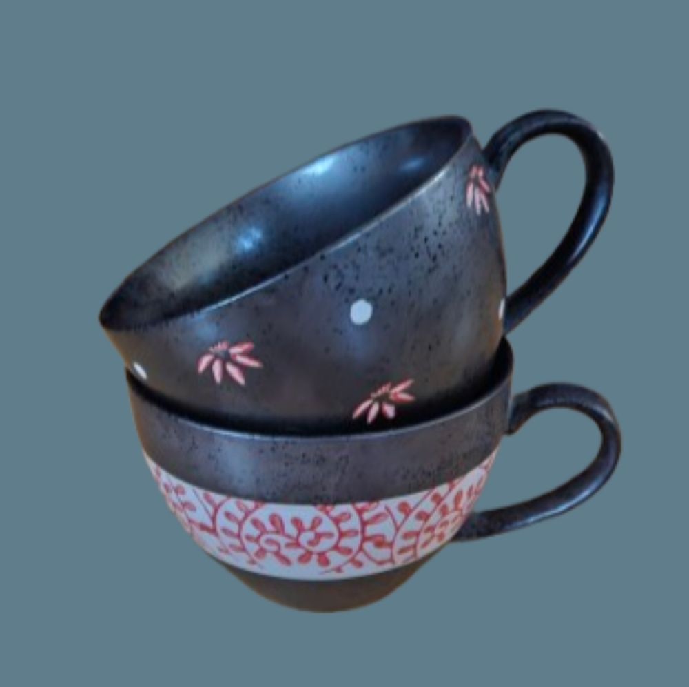Kafuh Japanese Coffee Mugs/Tea Cups Pair